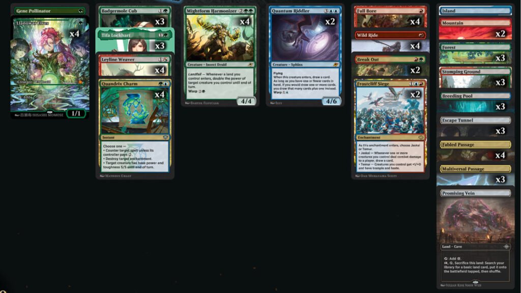 MTG deck called Tap Out I Dare U - as screenshot from MTG Arena