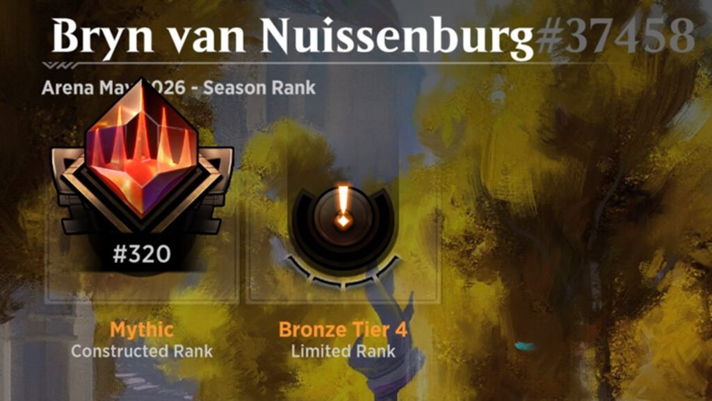 Image showing rank 320 in mythic, Arena May 2026 season